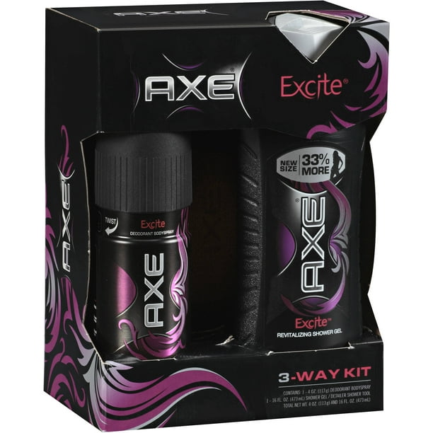 AXE Excite 12 Oz. Revitalizing Shower Gel 3Way Kit, 3 Pack Walmart