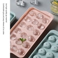 thumbnail image 6 of Ice Tray Mold With Lid Plastic Refrigerator Ice Box 33 Grid,Creative Spherical Ice Hockey ,Chocolate Soap Mould DIY Frozen Drink Kitchen Tool/BPA-Free Silicone Ice，10.24*4.72*0.79In(Irregular-Blue), 6 of 7