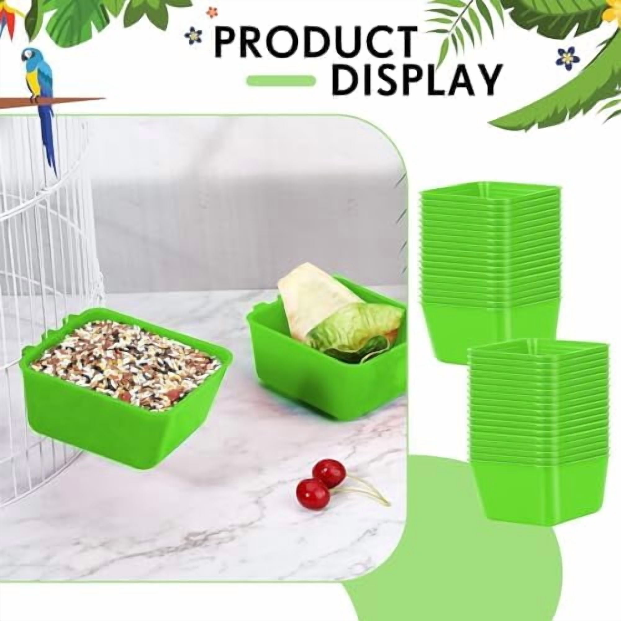 20 Pcs Chicken Water Feeder Cups 16 oz Pigeon Bird Feeder Cups Hanging Cage Chicken Water Cup for Pet Parrot Rooster Parakeet Bunny Gamefowl Poultry Wire Hutch(Green)