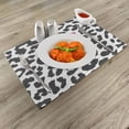 thumbnail image 2 of Place Mats Set of 4, Leopard Cheetah Animal Print Kiss Shape Lipstick Mark Dotted Trend Art, Washable Fabric Placemats for Dining Table, Standard Size, Black Pink, 2 of 5