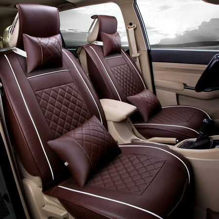 TINTON LIFE PU Leather Universal 5-seats Car Seat Cushion Mat+Neck ... TINTON LIFE PU Leather Universal 5-seats Car Seat Cushion Mat+Neck ...