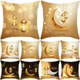 thumbnail image 4 of Funda de cojín islámica Eid Mubarak para el hogar, decoración de Ramadán, algodón, sofá, mezquita, decoración musulmana, funda de almohada, 45x45cm, 2023, 4 of 4