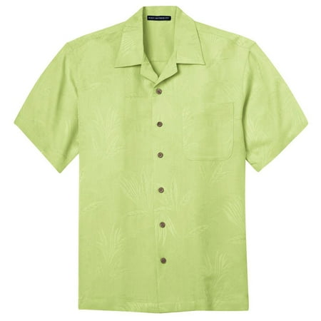 Open Collar Shirt - Port Authority Men's Patterned Open Collar Camp Shirt