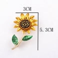 thumbnail image 3 of Broche de joyería Salvador pin de girasol para mujeres, 3 of 9