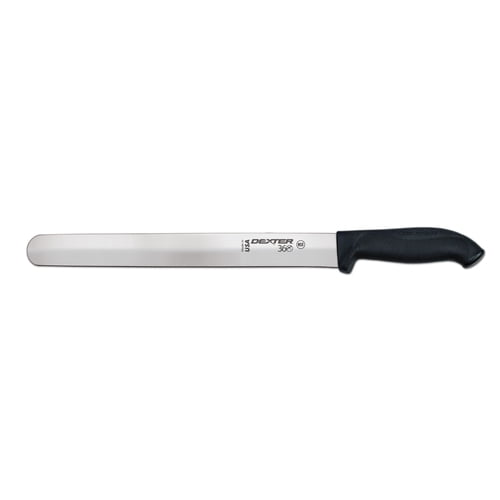 Dexter Russell S360-12PCP Dexter 360 (36010) Slicer, 12", stamped, DEXSTEEL stain free, high carbon steel, polypropylene/Santoprene handle, black, NSF‌‌‌​‍​​‌‌‌​‍​‌​​‌​‍​​‌‌‌‌​‍​​‌‌​‌‍​​‌‌​​‍