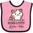 thumbnail image 3 of Inktastic Meemaw and Pop Pop Cat Grandchild Girls Baby Bib, 3 of 4