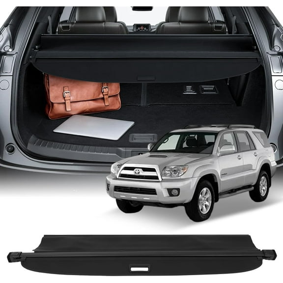 SCITOO Cargo Cover 2003-2009 for Toyota 4Runner 4.0L Upgraded Retractable Rear Trunk Cover with Aluminum PVC&Plastic