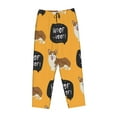 thumbnail image 4 of Goofa Corgi Printed Soft Pajama Pants for Women, Wide Leg Comfy Casual Lounge Yoga Pants-Medium, 4 of 9