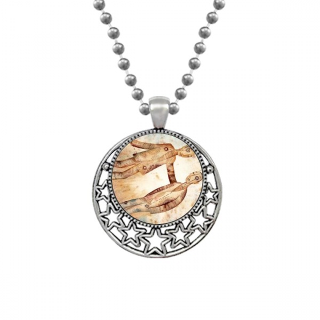Mayo y junio constelación del Zodiaco Geminis Collares Colgante Retro Moon Stars Jewelry Unbranded M