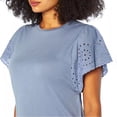 thumbnail image 4 of Gap Women's Eyelet Short Sleeve Shirt in English Manor Blue, Medium, 4 of 4