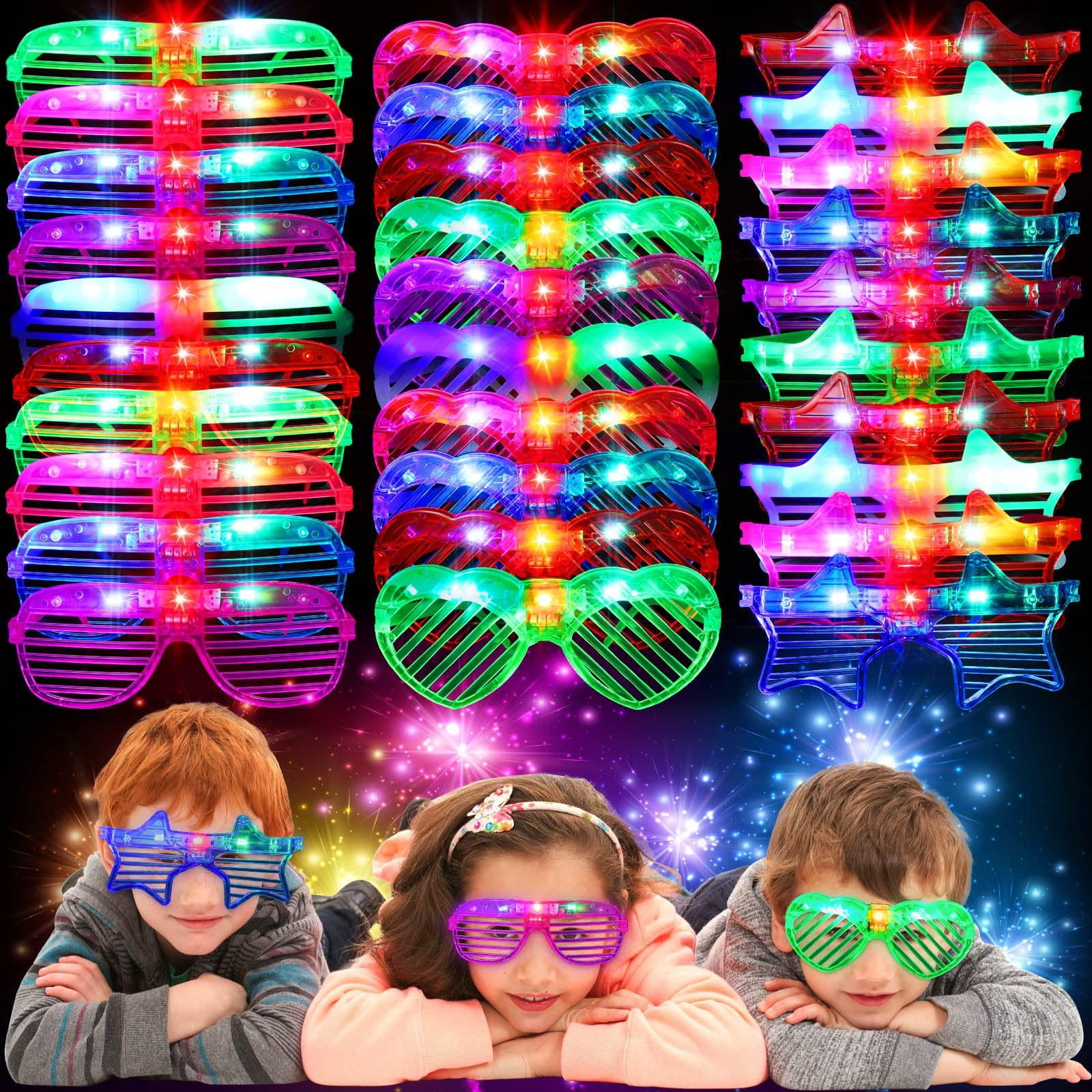 Party Supplies LED Glasses Glow In The Dark Light up Neon Star And