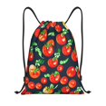 thumbnail image 1 of Xecao Tomatoes Pattern Sports Drawstring Backpack - String Swim Gym Bag with Wet Proof Pocket for Women&Men-Medium, 1 of 6