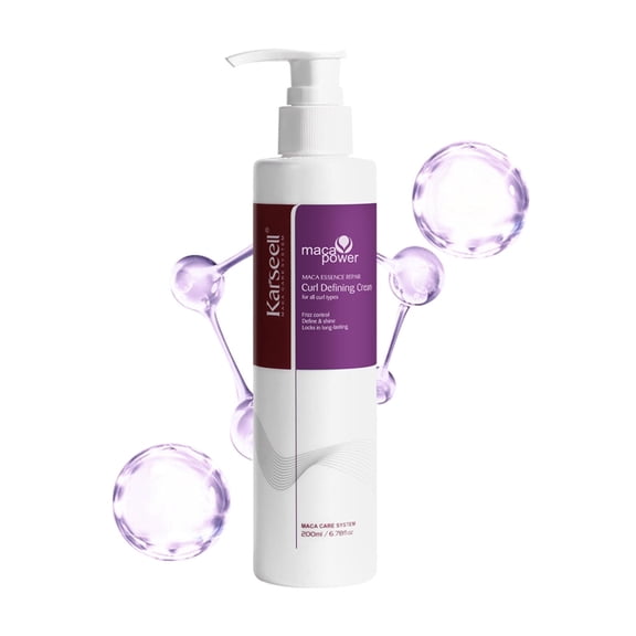 Karseell Curling Perfection Curl-Defining Cream Herbal Extract Repair All Curl Types & Hair Textures, Paraben-Free, 200ml（6.78oz）