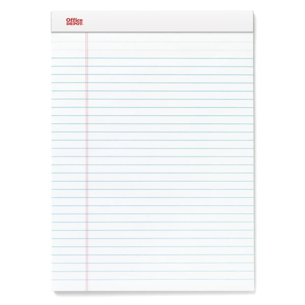 Office Depot Brand Perforated Writing Pads, 8 1/2"""" x 11 3/4