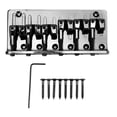 thumbnail image 2 of Electric Bass Bridge, Zinc Alloy Fixed 6 String Bass Bridge Replacement for 6 String Electric Bass, 2 of 7