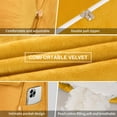thumbnail image 4 of CJC Velvet Soft Triangular Wedge Pillow with Side Pocket, 3 in 1 Adjustable Bed Reading Pillow Bedrest Lumbar Neck Back Support Cushion, Yellow, 4 of 9