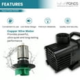 thumbnail image 3 of Aqua Pulse 10,000 GPH (1.25 HP) Submersible Energy Efficient Pond Pump with 33 ft Cord, 3 of 7