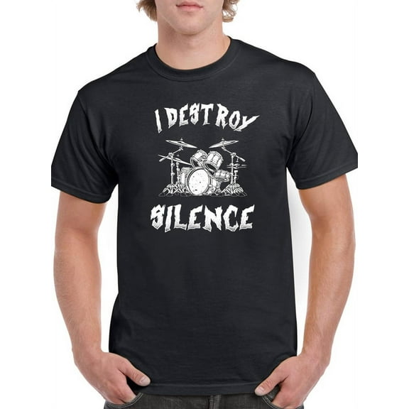 I Destroy Silence T-Shirt Men -GoatDeals Designs, Male Large