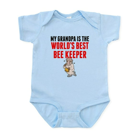 CafePress - My Grandpa Is The Worlds Best Bee Keeper Body Suit - Baby Light Bodysuit, Size Newborn - 24 Months