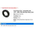 thumbnail image 2 of Front Pinion Seal - Compatible with 1997 - 2000, 2002 Mercedes-Benz C230 1998 1999, 2 of 2