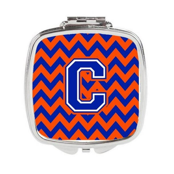 Carolines Treasures CJ1044-CSCM Lettre C Miroir Compact Orange & Bleu&44; 3 x 0,3 x 2,75 Po.