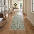 thumbnail image 4 of KUETH 8x10 Zebra Area Rugs Machine Washable Rugs for Living Room, Non Slip Flat Pile Rug with Rubber Backing, Modern Rug for Entryway Bedroom Dining Room Home Office, 4 of 7