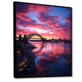 thumbnail image 2 of Designart "Sydney's Dawn Over Iconic Bay" Cityscapes Floater Framed Canvas Print, 2 of 7