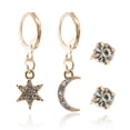 thumbnail image 1 of Set de dos pares aretes tipo broquel CYRA modelo corazón y perla, 1 of 3