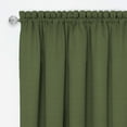 thumbnail image 3 of Woven Trends Two-Tone Window Curtain Tier Pair & Valance Set, Double Layer Small Window Curtains for Kitchen, Living Room and Kitchen, Green/Beige, 58" x 24" Tier Pair & Valance Set, 3 of 7