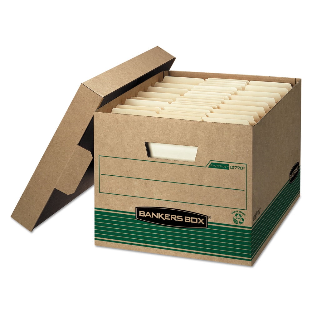 White/Blue New Bankers Box 48110 Liberty Binder-Pak Storage Box w/ Fastener 
