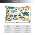 thumbnail image 4 of Kll Dinosaurs And Tropical Leaves Pillow Covers Envelope Closure,Super Soft And Cozy Fuzzy Fleece Pillow Case Cover 20"X30", 4 of 8