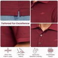 thumbnail image 3 of BAAZ Mens Eco Performance Polo, Maroon Red, X-Large, 3 of 6