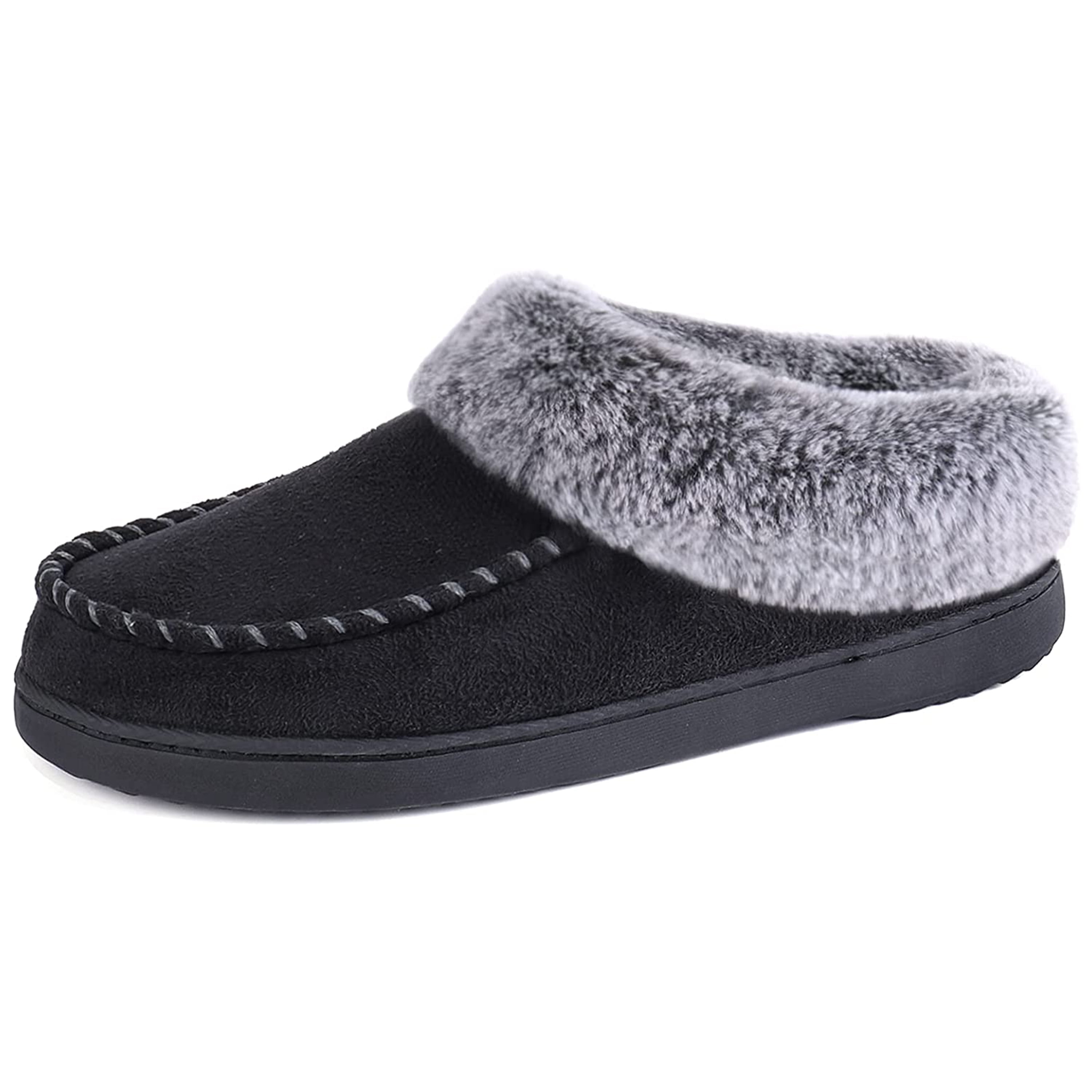 ULTRAIDEAS Women's Micro Suede Slippers with Memory Foam and Faux Fur ...