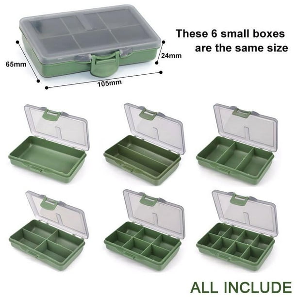 Ourlova 1 Set Of Carp Fishing Tackle Box Pp Fishing Small Accessory Storage Box Green 34*18*6cm