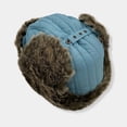 thumbnail image 5 of Kanut Sports Phoebes Trapper Hat - Quilted Nylon, Faux Fur, Water Resistant, Blue, for Men and Women, 5 of 7