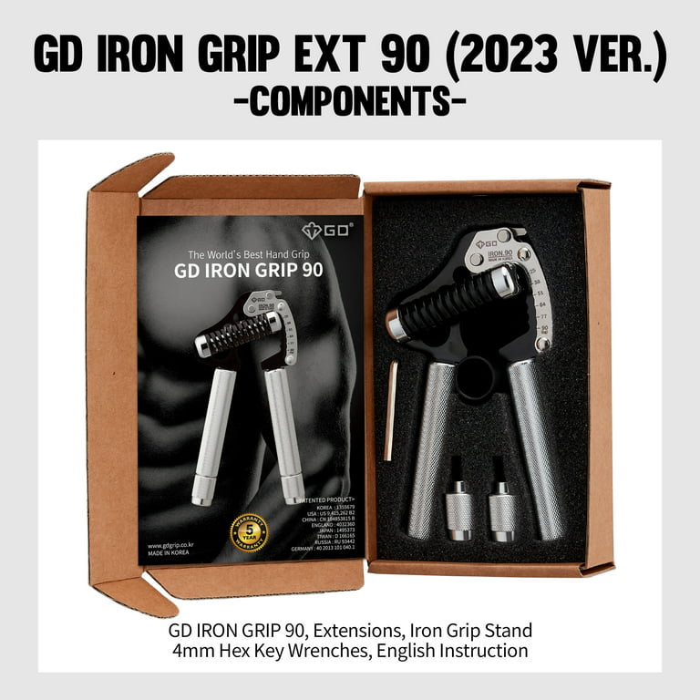 GD IRON GRIP EXT 90 Hand Grip Exerciser Strengthener Premium