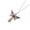 Red, variant on Gothic Devil Wing Crosses Necklace Adjustable Chain Punk Fashion Neck Jewelry