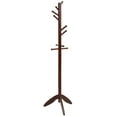 thumbnail image 1 of Costway Wooden Coat Rack Entryway Hall Tree 2 Heights w/ 11 Hooks Walnut, 1 of 9