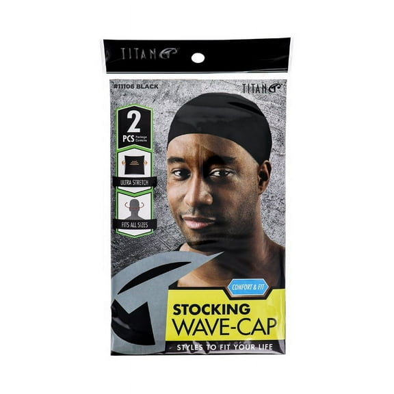 Stocking Wave Cap Black - 1 count only