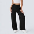 thumbnail image 6 of Jaunzuar Summer Pants for Women Straight Leg Elastic Waist Drawstring Pants Loose Versatile Casual Pants with Pockets XXXL, 6 of 6