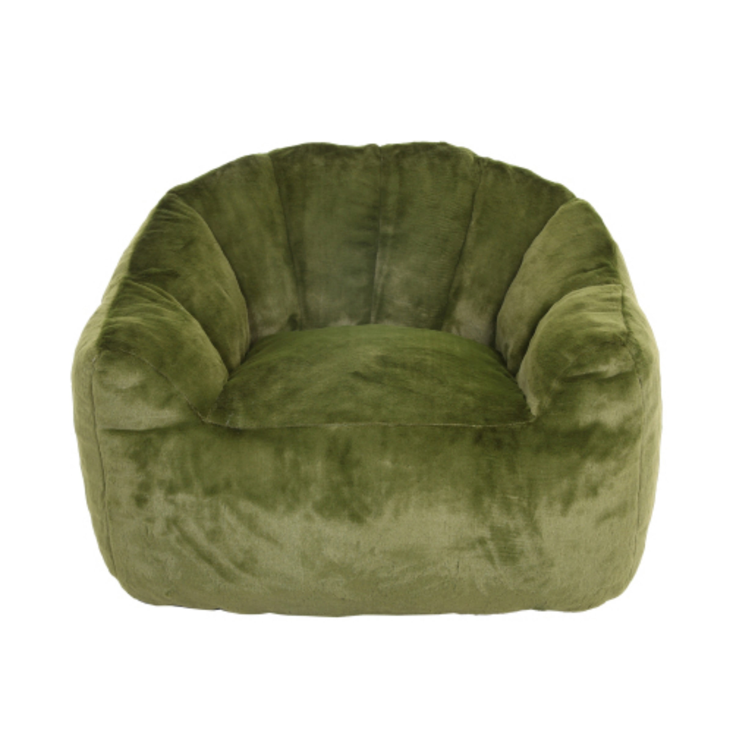Bean Bag Chair for Adults, Memory Foam Bean Bag Sofa with Armrests, Comfy Lazy Floor Chair for Living Room Bedroom Reading, Green