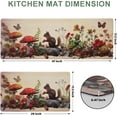 thumbnail image 2 of Mushroom Kitchen Mats for Floor, Squirrel Anti Fatigue Mats for Kitchen Floor, Vintage Beige Non Slip Kitchen Rugs Cushioned Standing Mat for Laundry, Sink, Desk, Office, 2 of 6