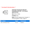 thumbnail image 2 of Automatic Transmission Filter Kit - Compatible with 2005 - 2015 Nissan Xterra 4.0L V6 2006 2007 2008 2009 2010 2011 2012 2013 2014, 2 of 2