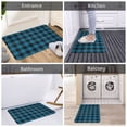 thumbnail image 5 of Sikiie Blue Black Plaid Print Flannel Anti-slip Floor Mat 16x24in, Thickened Dustproof Entrance Door Mat Floor Mat for Kitchen, Bathroom, Laundry Room, 5 of 7