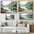 thumbnail image 4 of Designart "Tranquil Scandinavian Waters" Landscape Lake River Floater Framed Canvas Prints, 4 of 5