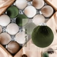 thumbnail image 2 of 15Pcs Christmas Tree Ornaments Velvet Balls - Shatterproof Xmas Bulbs Decorations Set 3.15 inch, 2 of 7