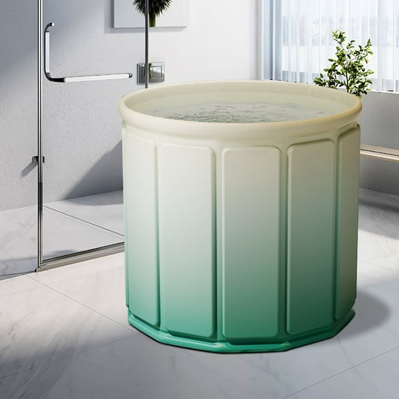 Portable Foldable Bathtub for Adults or Kids, Large Hot Ice Soaking Bath Tub - Efficiently Maintaining Temperature, Green