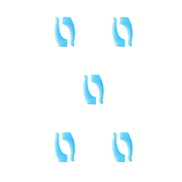 Qarigey Tapones de vidrio Cómodos 1 par Elástico Antideslizante Ligero Equipo de belleza para niños Adultos Azul claro Type2 NO2