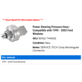 thumbnail image 2 of Power Steering Pressure Hose - Compatible with 1999 - 2003 Ford Windstar 2000 2001 2002, 2 of 2