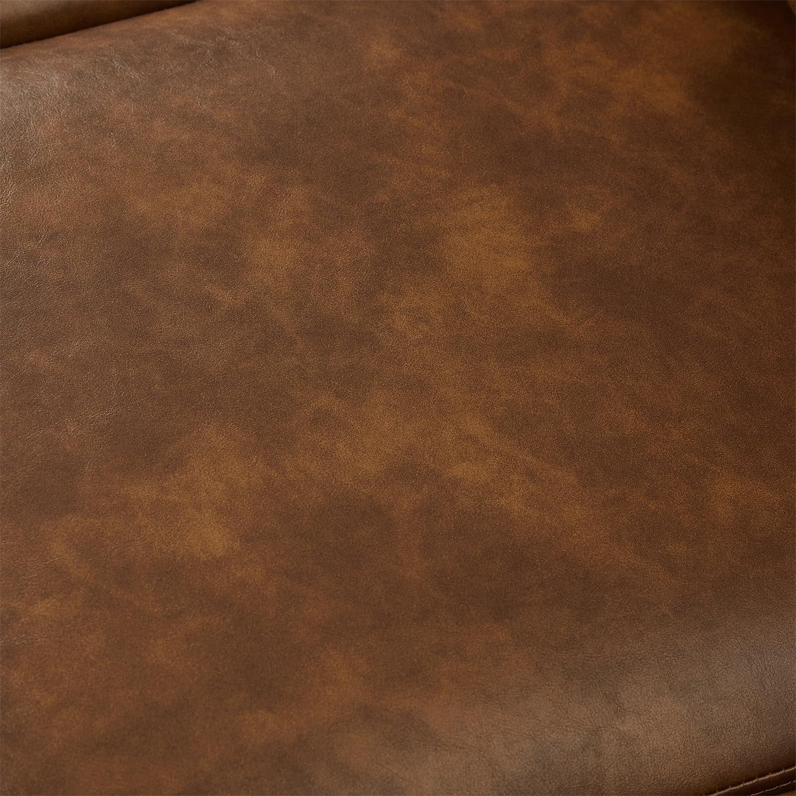 Aukfa 2-Piece PU Leather Sofa Set, Vintage 3-Seater Couch and Loveseat with Storage Space, Upholstered Living Room Furniture Set, Brown